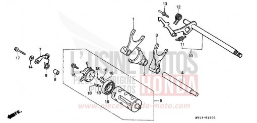 GEARSHIFT DRUM XRV750S de 1995
